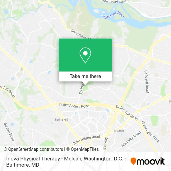 Inova Physical Therapy - Mclean map