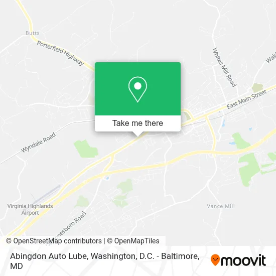 Abingdon Auto Lube map