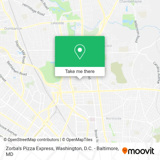 Zorba's Pizza Express map