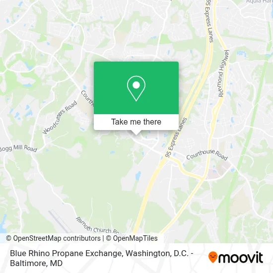 Blue Rhino Propane Exchange map