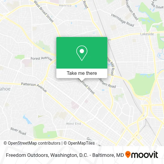 Freedom Outdoors map