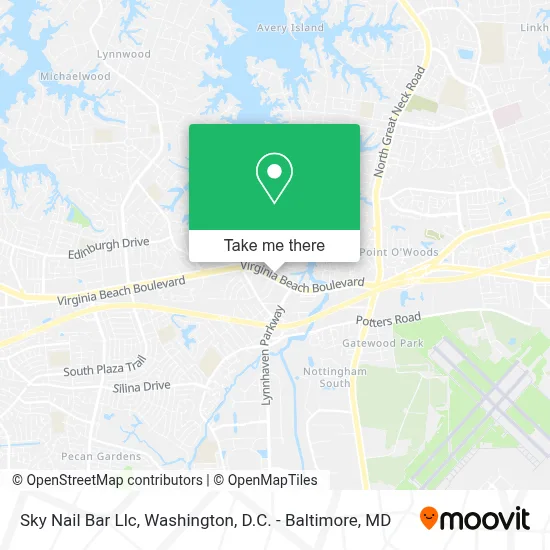 Sky Nail Bar Llc map