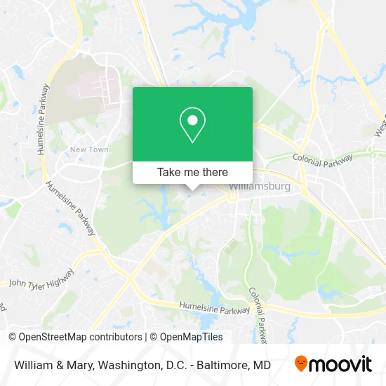 William & Mary map