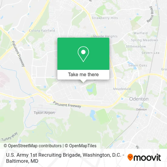 U.S. Army 1st Recruiting Brigade map