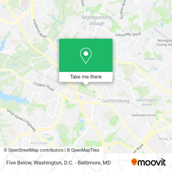 Five Below map
