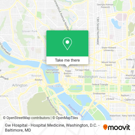 Gw Hospital - Hospital Medicine map