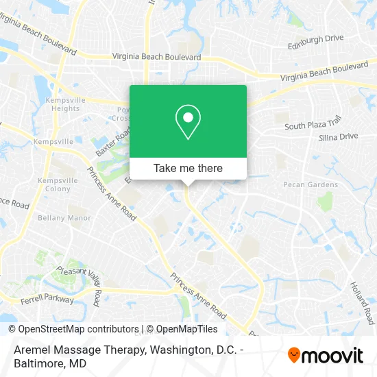 Aremel Massage Therapy map