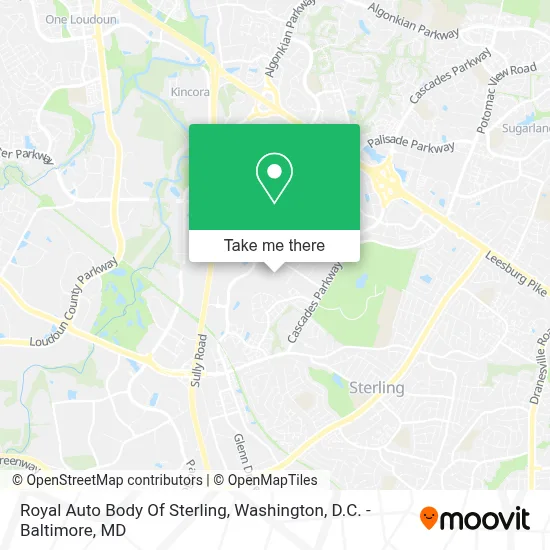 Royal Auto Body Of Sterling map