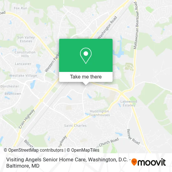 Visiting Angels Senior Home Care map