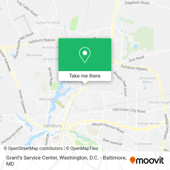 Grant's Service Center map