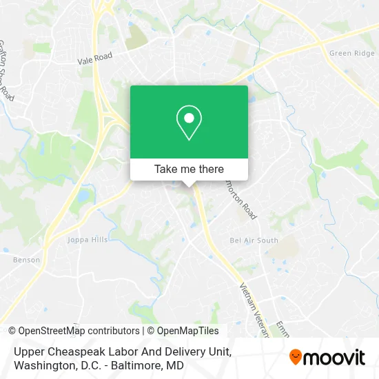 Upper Cheaspeak Labor And Delivery Unit map