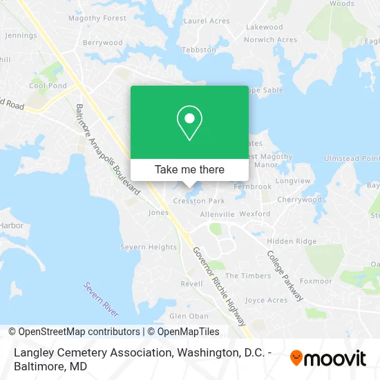 Langley Cemetery Association map