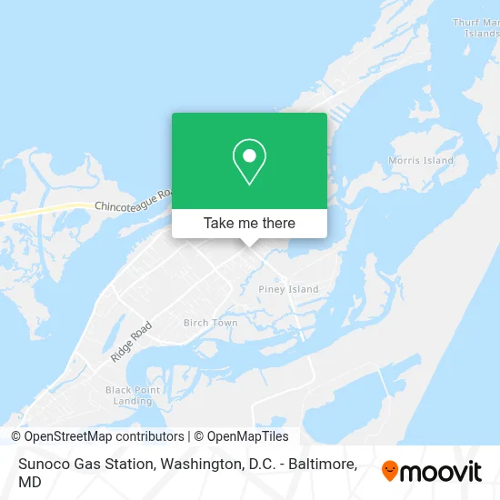 Sunoco Gas Station map