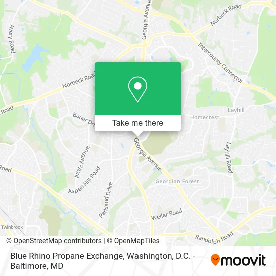 Blue Rhino Propane Exchange map
