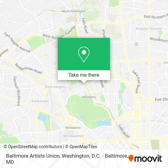 Baltimore Artists Union map