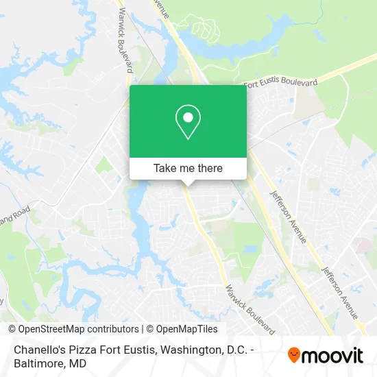 Chanello's Pizza Fort Eustis map