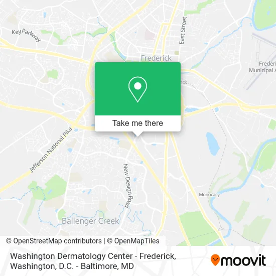 Washington Dermatology Center - Frederick map