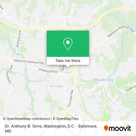 Dr. Anthony B. Sims map