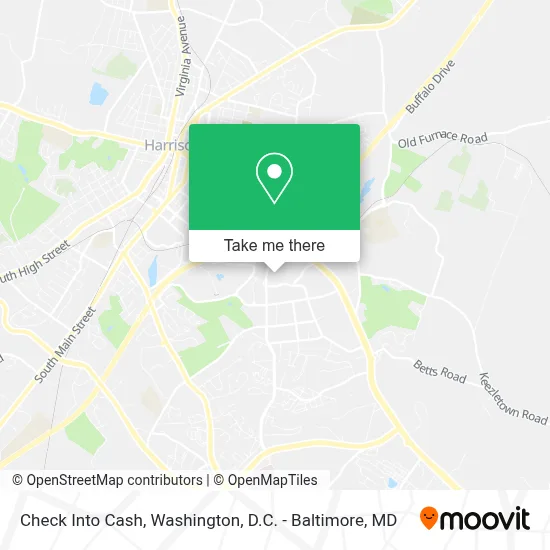 Check Into Cash map
