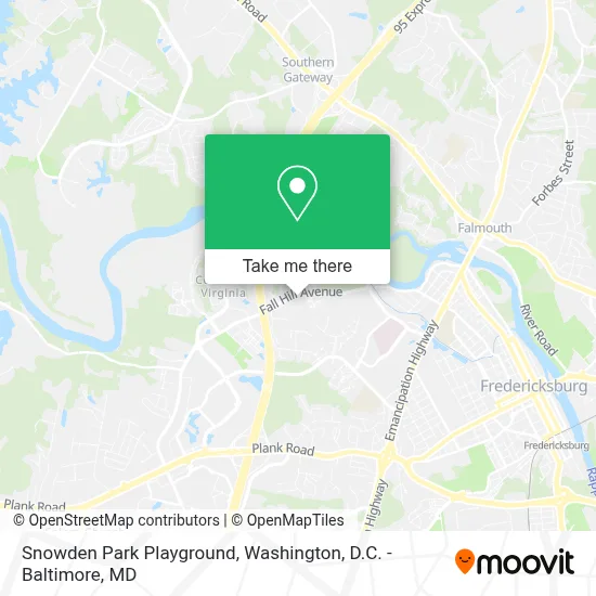 Snowden Park Playground map