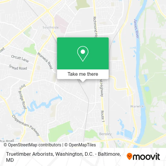 Truetimber Arborists map