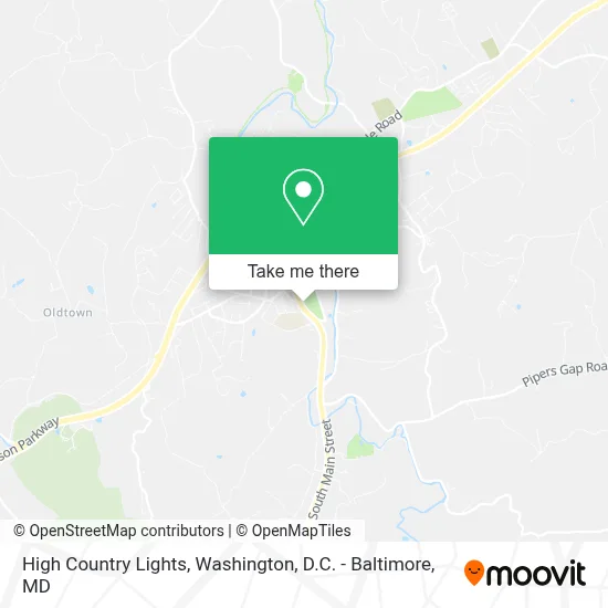 High Country Lights map