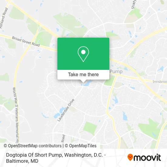 Dogtopia Of Short Pump map