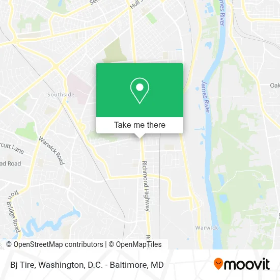 Bj Tire map