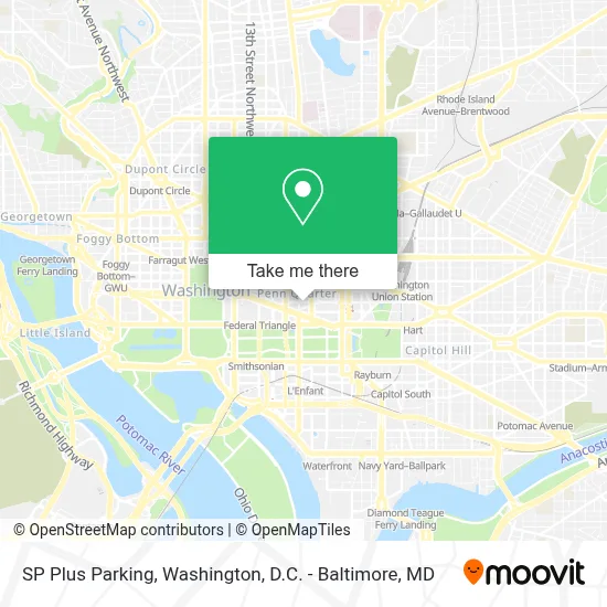 SP Plus Parking map
