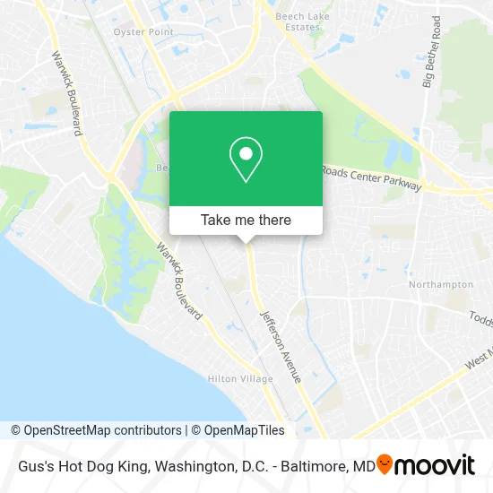Gus's Hot Dog King map