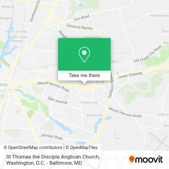 St Thomas the Disciple Anglican Church map