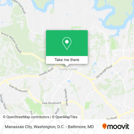 Manassas City map