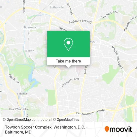 Towson Soccer Complex map