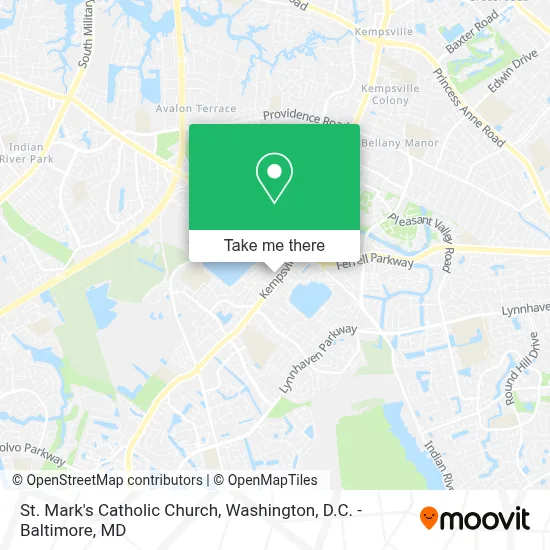 St. Mark's Catholic Church map