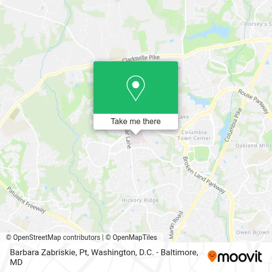 Barbara Zabriskie, Pt map