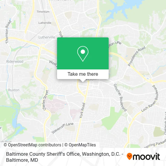 Baltimore County Sheriff's Office map