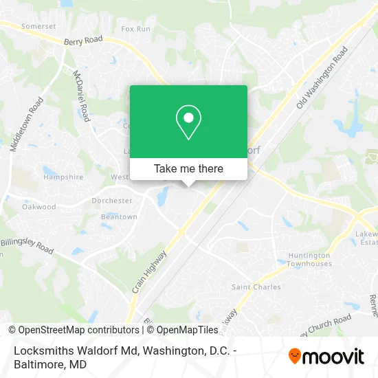 Locksmiths Waldorf Md map