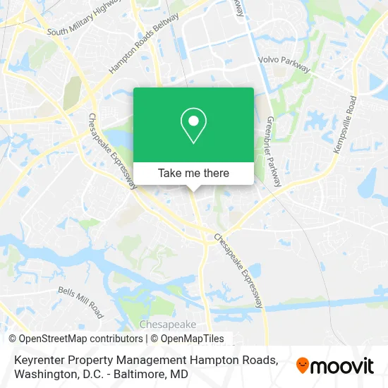 Keyrenter Property Management Hampton Roads map