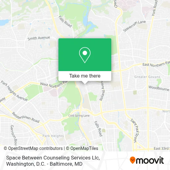 Space Between Counseling Services Llc map