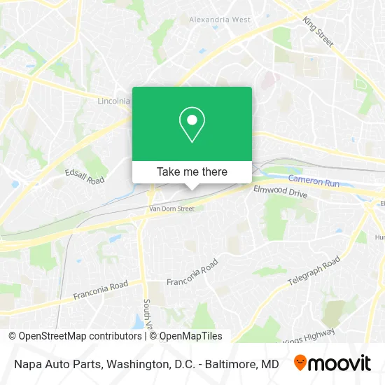 Napa Auto Parts map