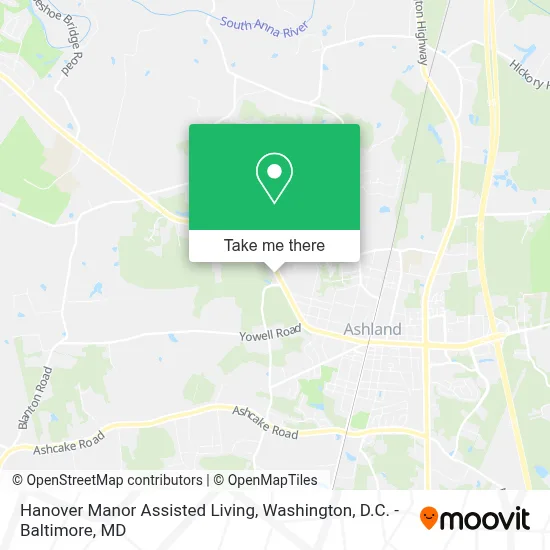 Hanover Manor Assisted Living map