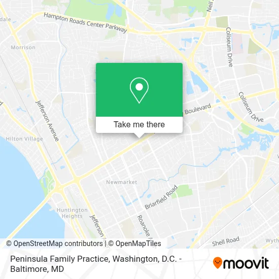 Peninsula Family Practice map