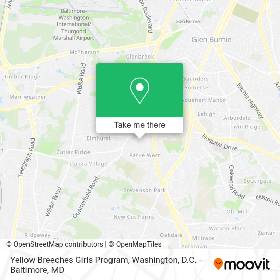Yellow Breeches Girls Program map