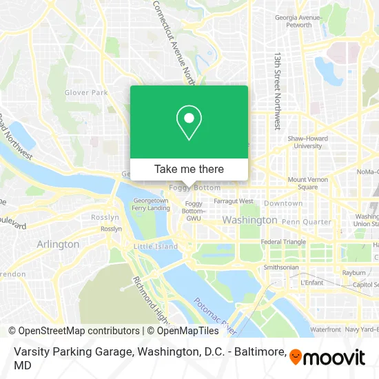 Varsity Parking Garage map