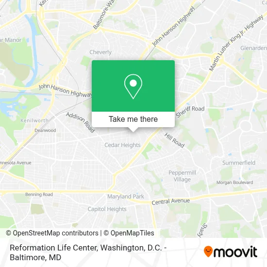 Reformation Life Center map