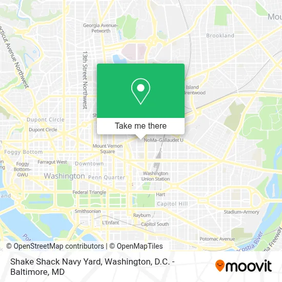 Shake Shack Navy Yard map