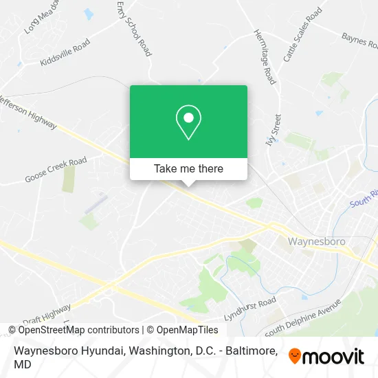 Waynesboro Hyundai map