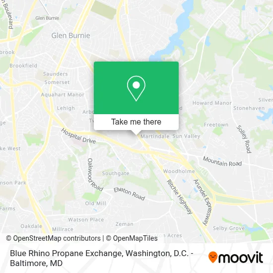 Blue Rhino Propane Exchange map