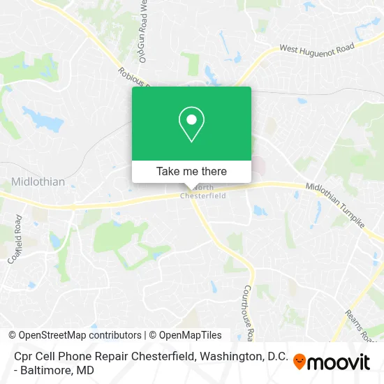 Cpr Cell Phone Repair Chesterfield map