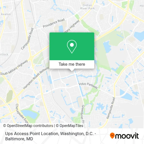 Ups Access Point Location map